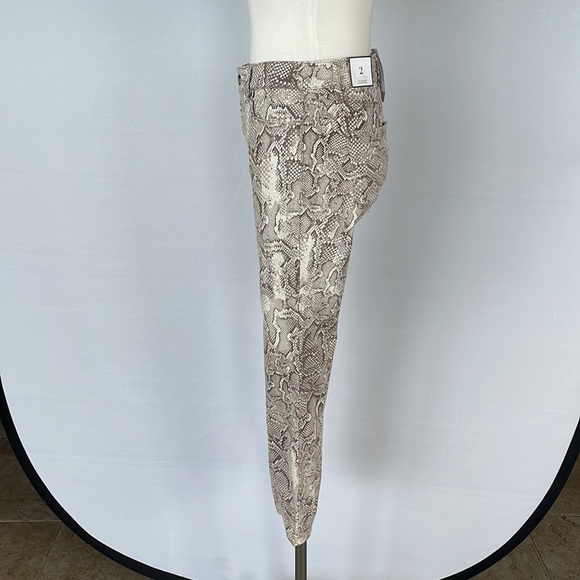 NWT WHBM Highrise Sculpt Skinny Brown snake 2R - Picture 11 of 16